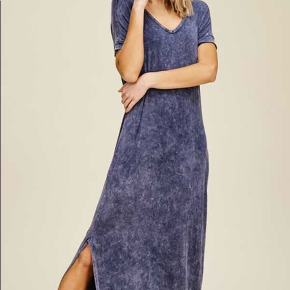 Stone Wash Maxi Dress